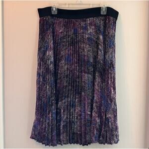 Lane Bryant Crinkle skirt elastic waistband size 14/16 Purple multi-color print